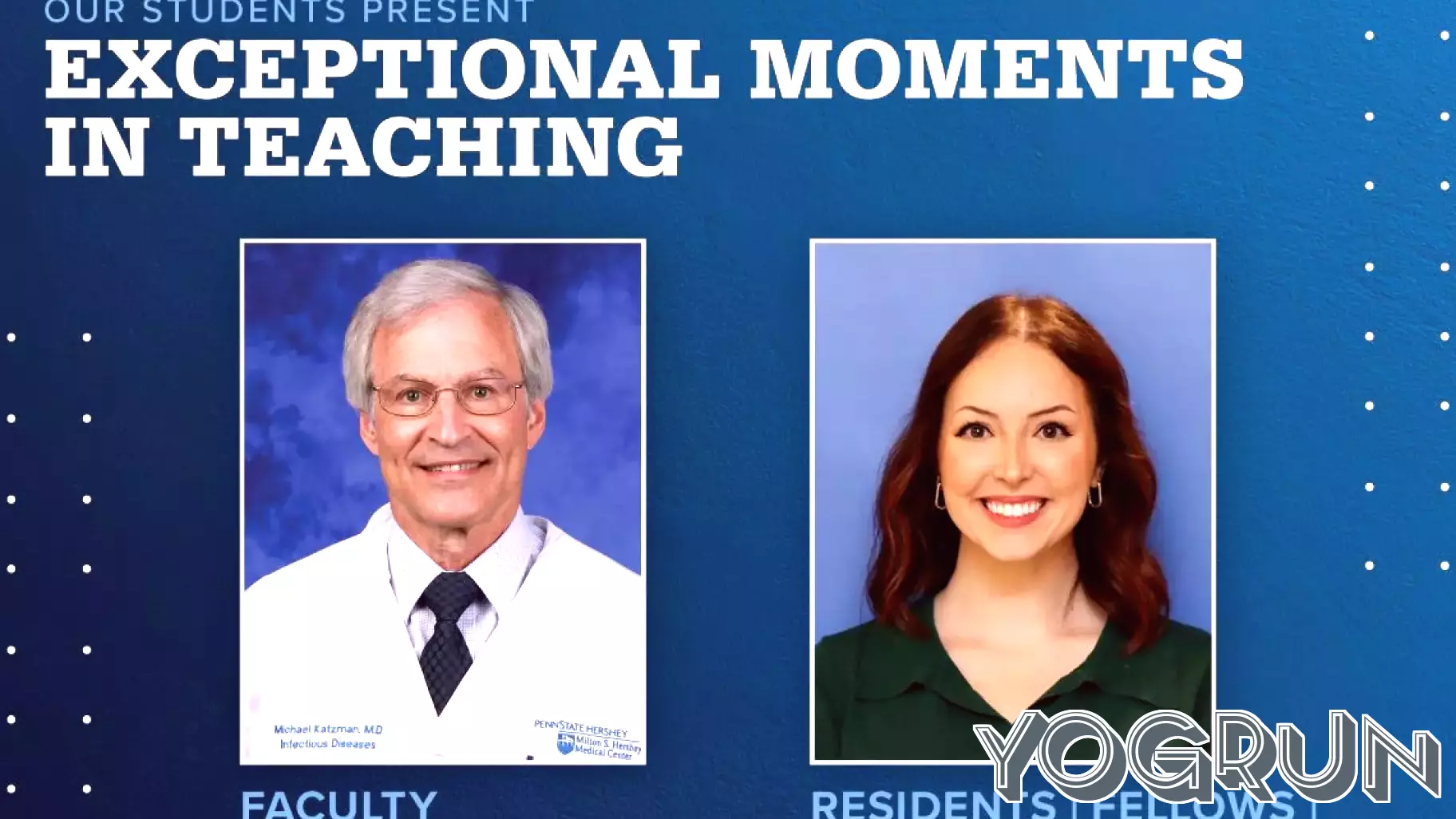 Katzman and Krebs recognized for Exceptional Moments in Teaching